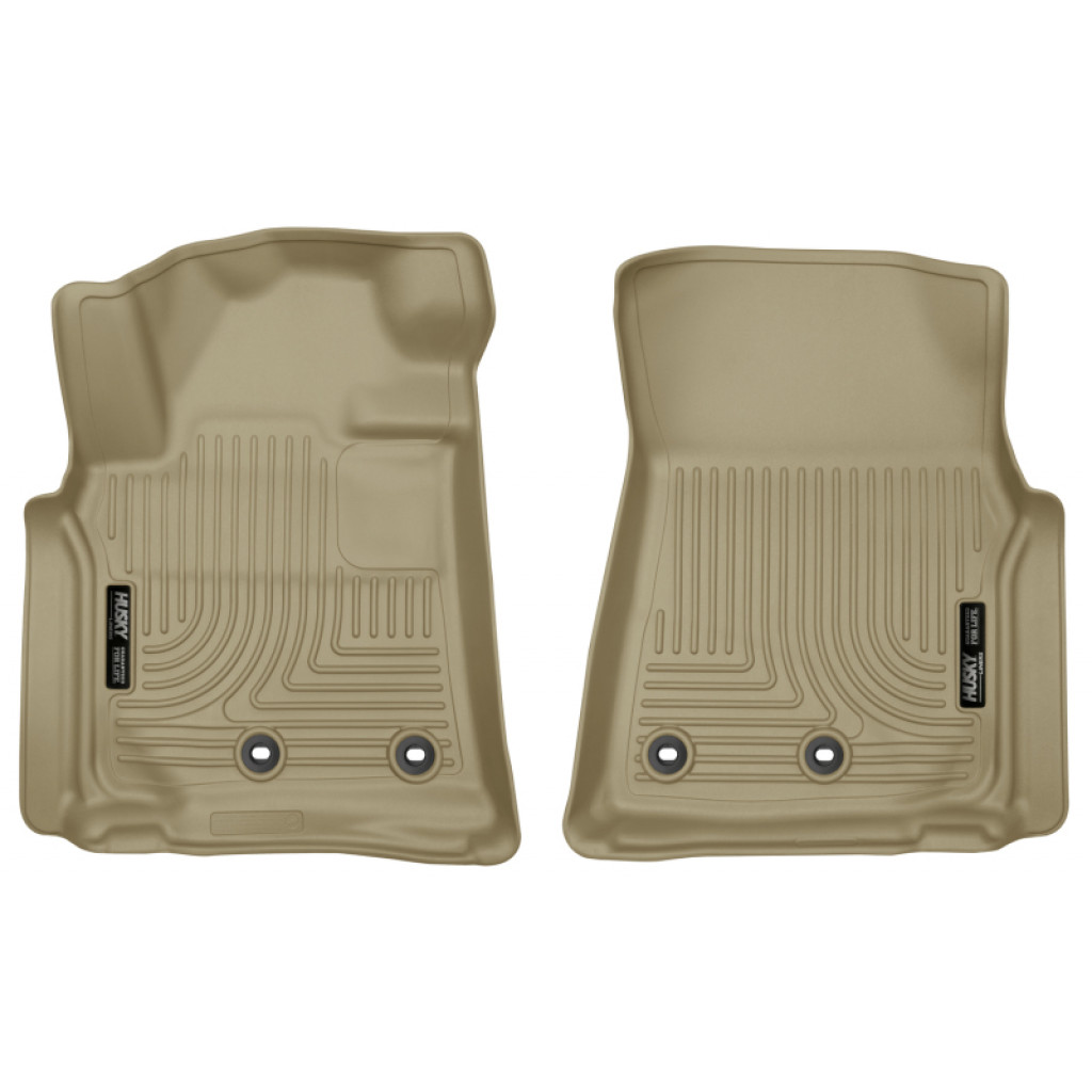 Husky Liners For Toyota Land Cruiser 2013-2019 Floor Liners WeatherBeater | Front | Tan (TLX-hsl13093-CL360A70)