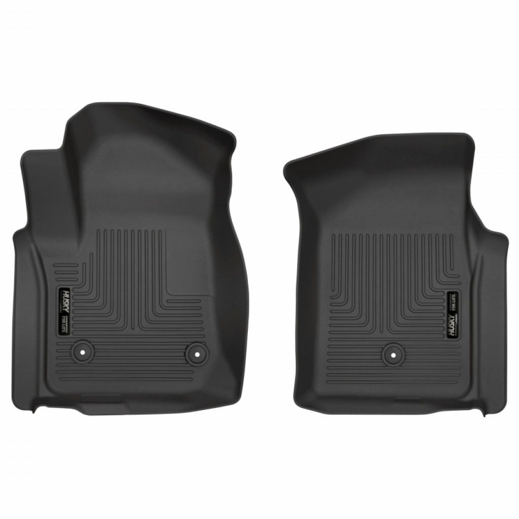 Husky Liners For Chevy Silverado 1500 2019 2020 WeatherBeater Floor Liner Black | Front Seat (TLX-hsl13201-CL360A70)