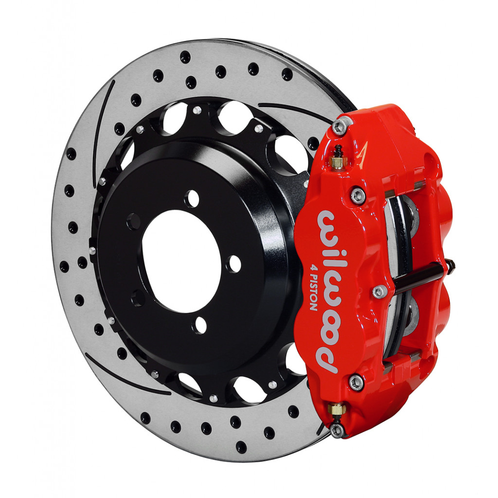 Wilwood For Impreza 1999-2007 Brake Kit Rear Kit 12.88 Inches Drilled Red | Narrow Superlite 4R (TLX-wil140-12878-DR-CL360A70)