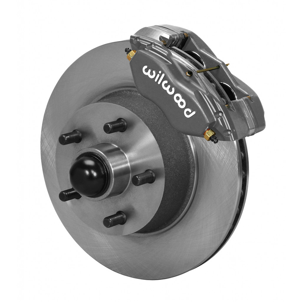 Wilwood For Ford Mustang 1970-1973 Brake Kit Forged Dynalite-M Front 11.30In | 1 Pc Rotor & Hub Disc & Drum Spindle (TLX-wil140-13477-CL360A70)