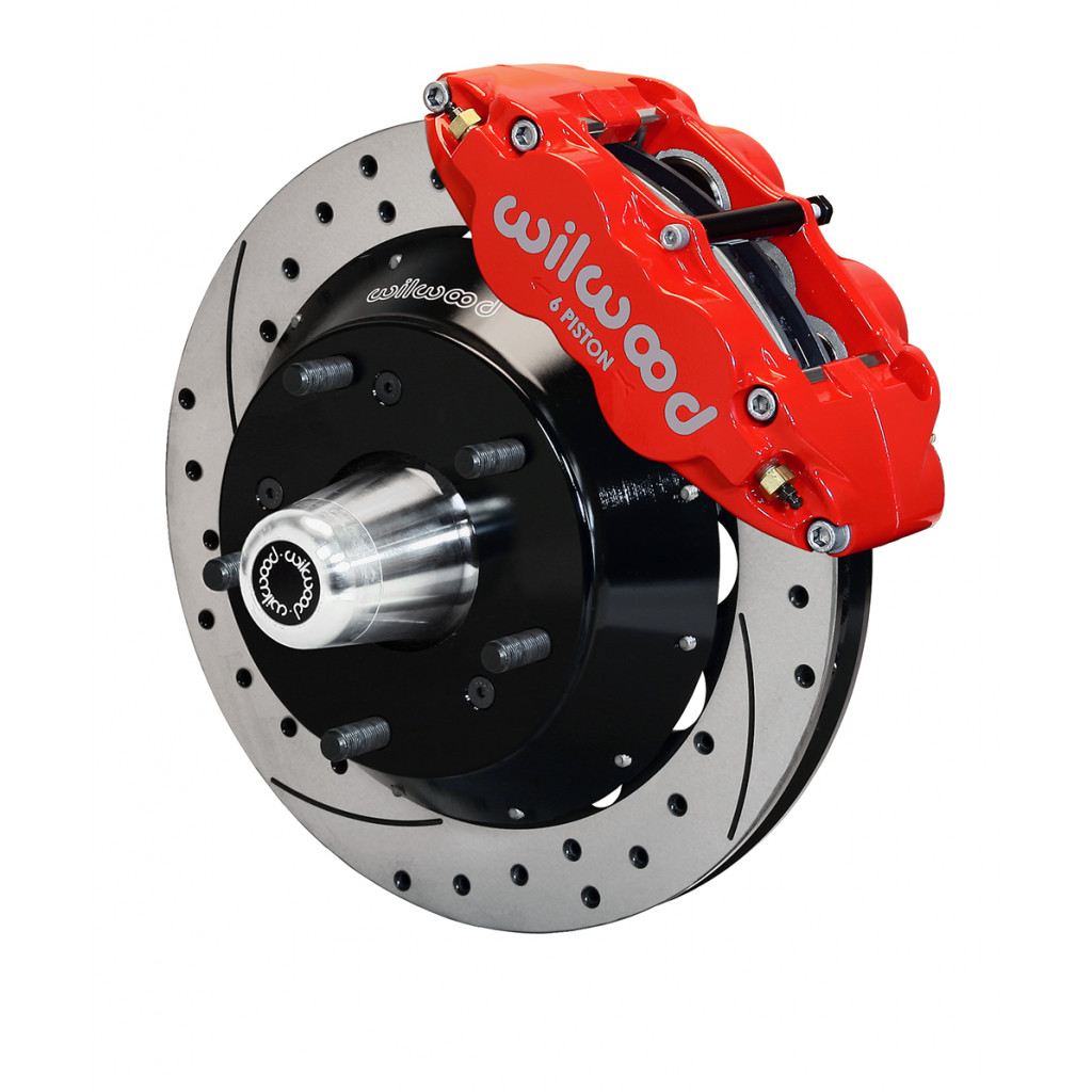Wilwood For Camaro/Firebird 1982-1992 Brake Kit Narrow Superlite | 6R | Front Hub Kit 14.00 Inches Drilled Red (TLX-wil140-15279-DR-CL360A70)