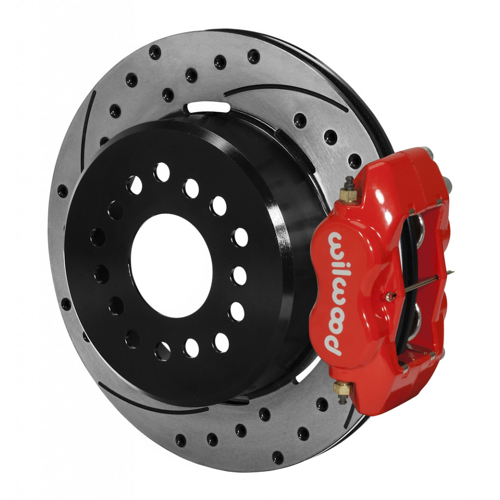 Wilwood For Ford Park Brake Kit Forged Dynalite Drill Red Small 2.50In Offset | (TLX-wil140-9282-DR-CL360A70)