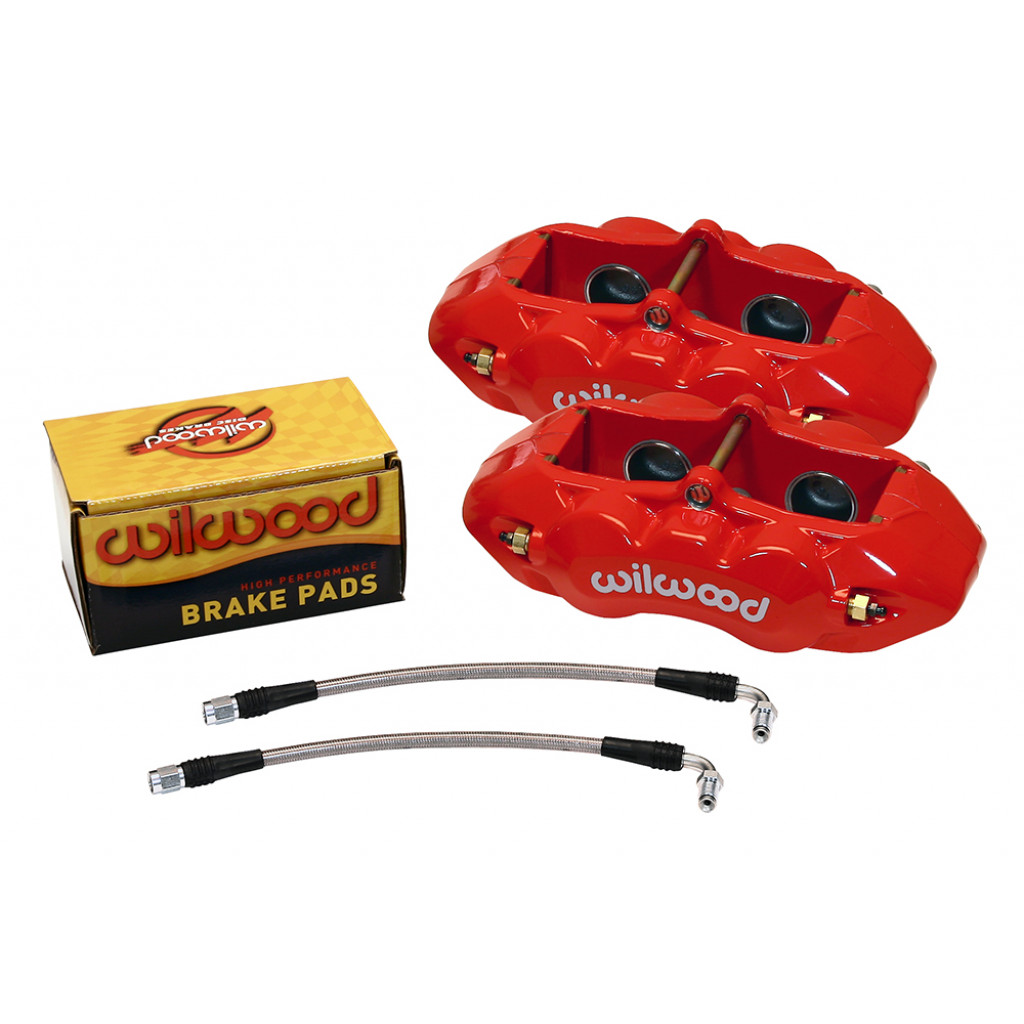 Wilwood For Chevy Corvette C2/C3 1965-1982 Caliper Brake Kit D8-4 - Rear Red | (TLX-wil140-10790-R-CL360A70)