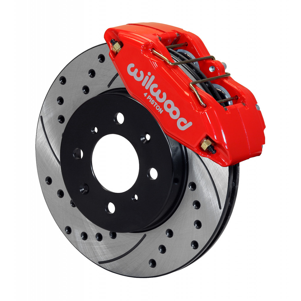 Wilwood For Honda / Acura Brake Kit DPHA Caliper & Rotor Drill Front Red | w/ 262mm OE Rotor (TLX-wil140-12996-DR-CL360A70)