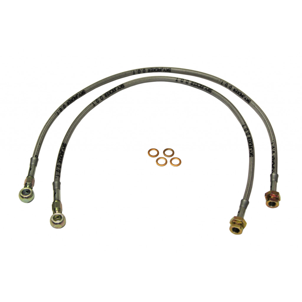 Skyjacker For Chevy K10 Suburban 1979-1986 Stainless Steel Brake Line Front | 6-8-Inches Pair (TLX-skyFBL29-CL360A70)