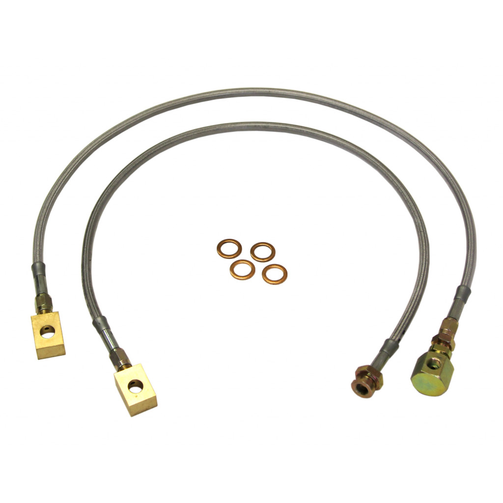 Skyjacker For Ford Bronco 1989 1990 Stainless Steel Brake Line Front Pair | 4-6-Inches (TLX-skyFBL36-CL360A71)