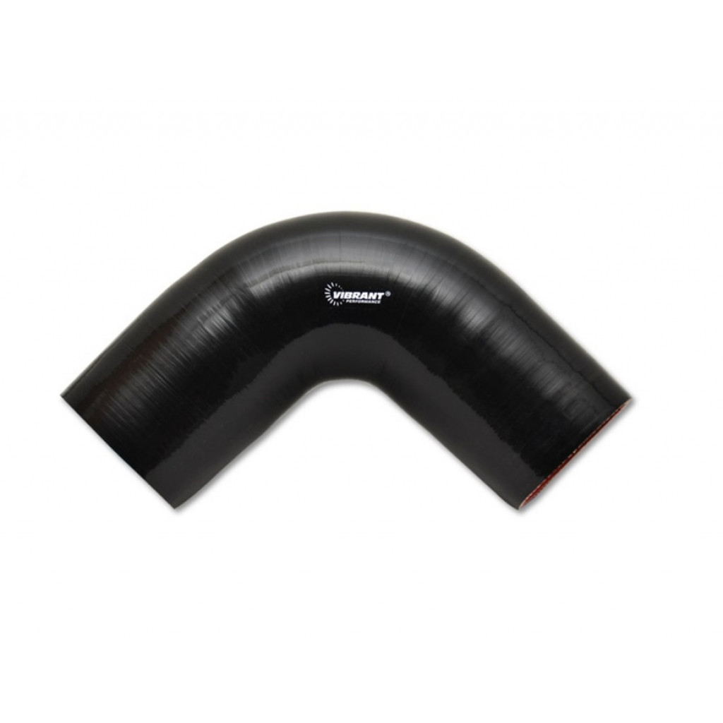 Vibrant For 4 Ply Reinforced Silicone Elbow Connector - 4.5in I.D. 90 Deg Elbow | (Black) (TLX-vib2748-CL360A70)