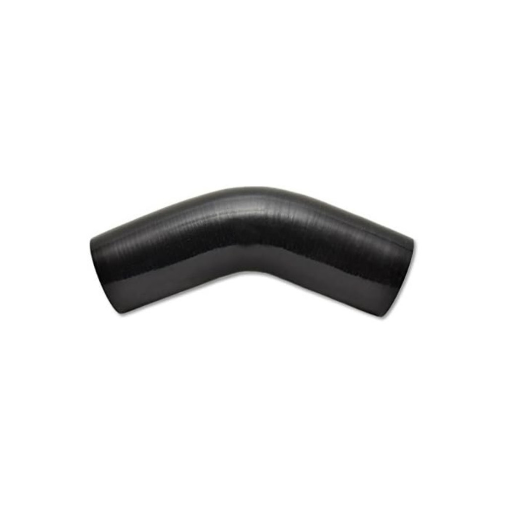 Vibrant For 4 Ply Reinforced Silicone Elbow Connector - 3in I.D. 45 Deg Elbow | (Black) (TLX-vib2754-CL360A70)
