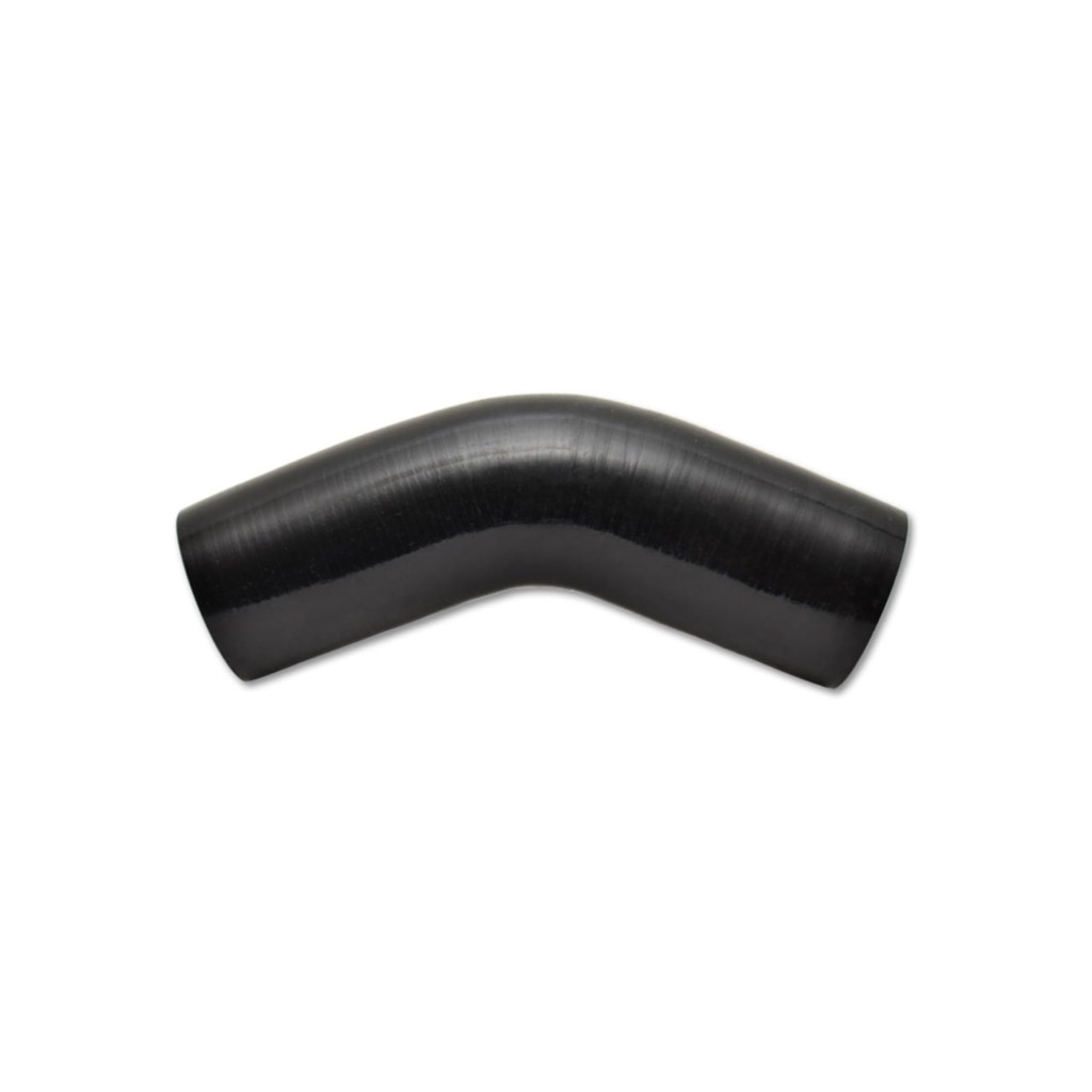 Vibrant For 4 Ply Reinforced Silicone Elbow Connector - 2.5in I.D. 45 Deg Elbow | (Black) (TLX-vib2752-CL360A70)