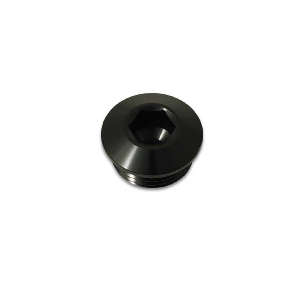 Vibrant For Aluminum 16AN ORB Slimline Port Plug w/O-Ring Anodized Black | (TLX-vib10996-CL360A70)