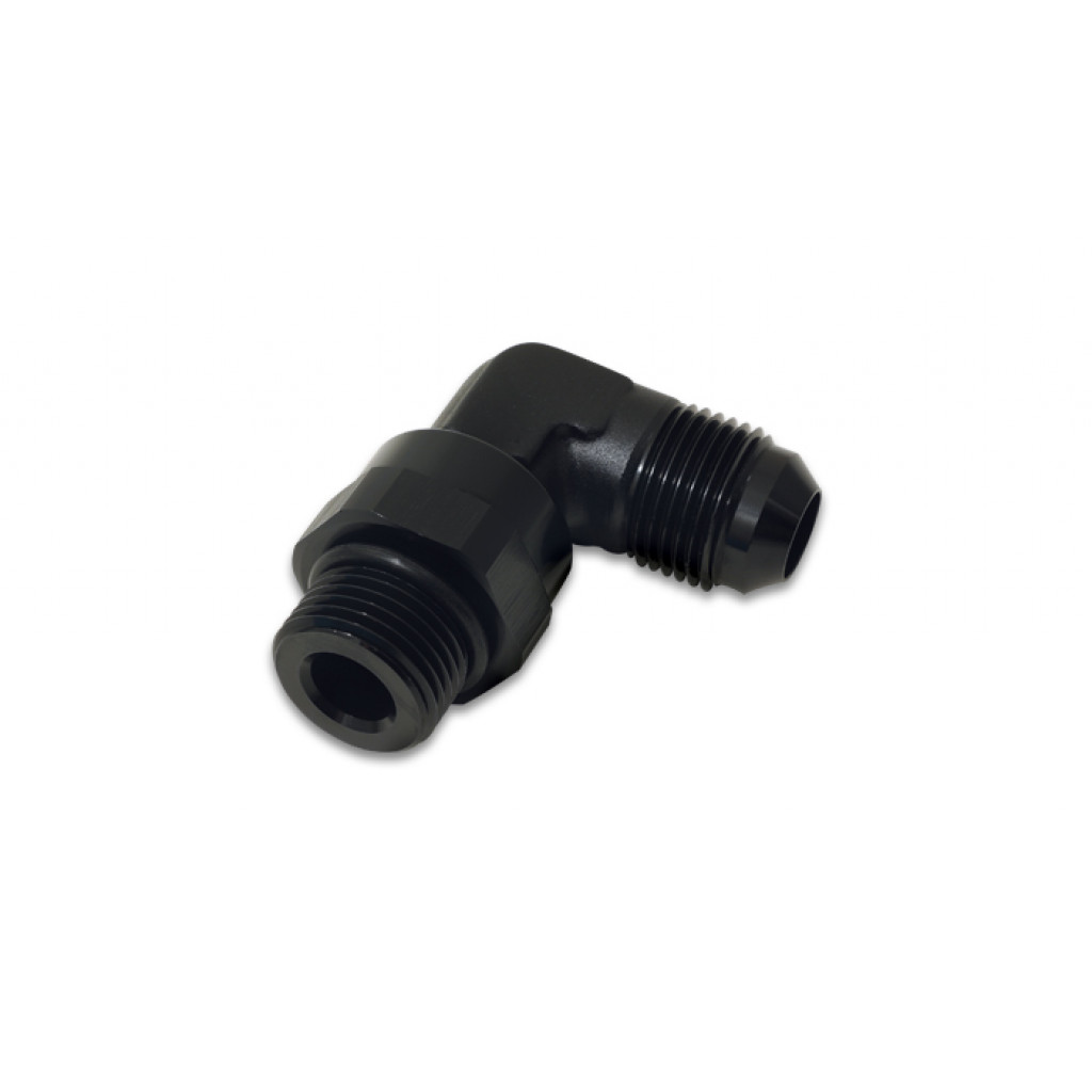 Vibrant For 8AN Male Flare to Male 10 ORB Swivel 90 Degree Adapter | Anodized Black (TLX-vib16965-CL360A70)