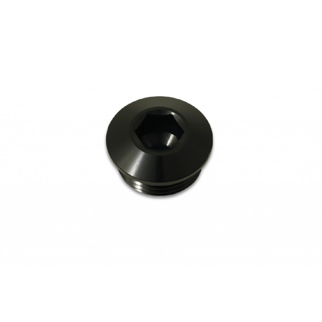 Vibrant For Aluminum 10AN ORB Slimline Port Plug w/O-Ring Anodized Black | (TLX-vib10994-CL360A70)