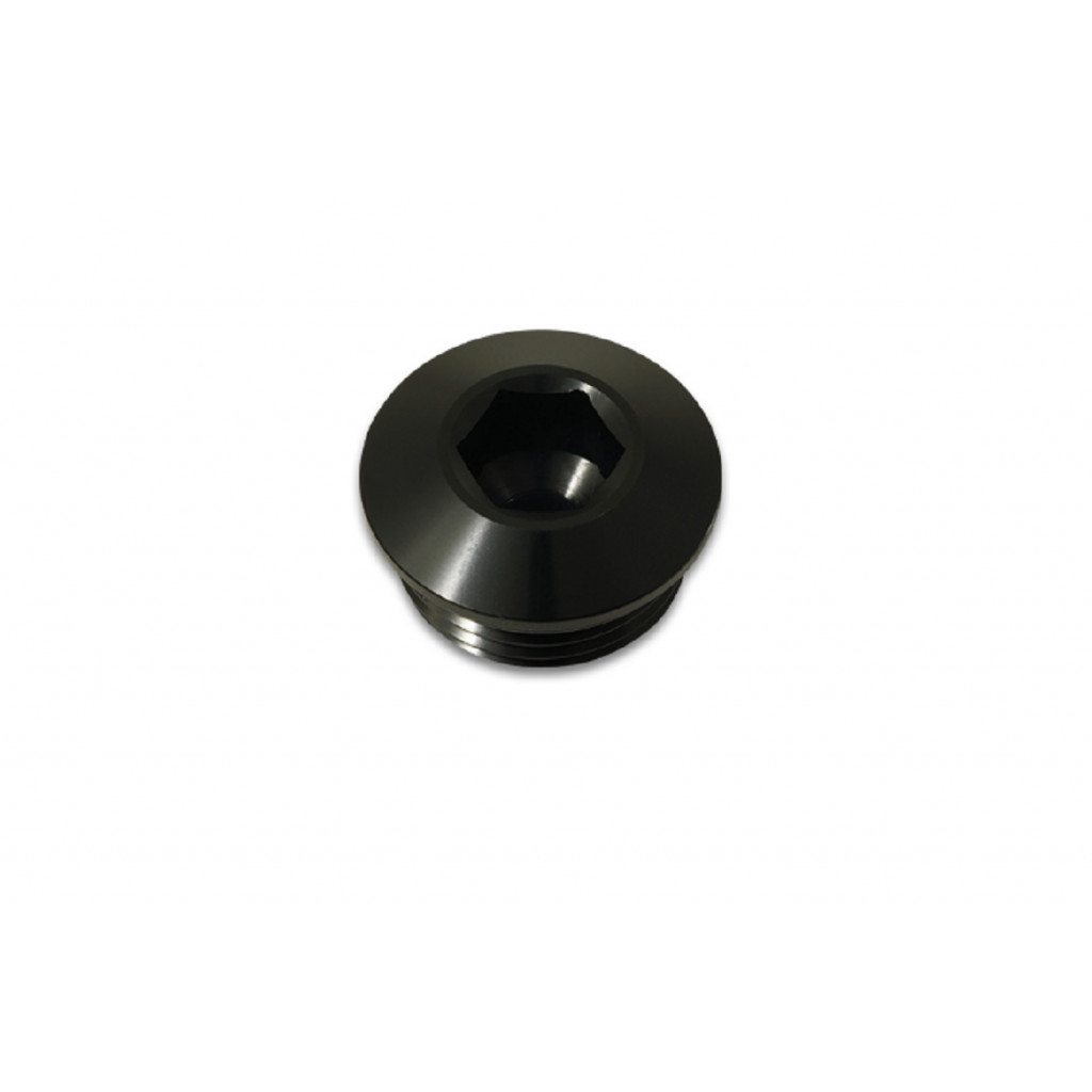 Vibrant For Aluminum 6AN ORB Slimline Port Plug w/O-Ring Anodized Black | (TLX-vib10992-CL360A70)