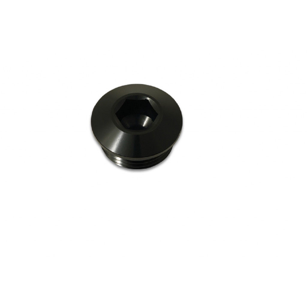 Vibrant For Aluminum 12AN ORB Slimline Port Plug w/O-Ring Anodized Black | (TLX-vib10995-CL360A70)