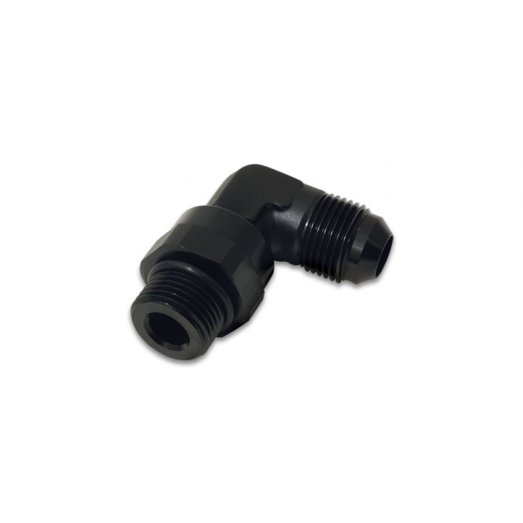 Vibrant For 6AN Male Flare to Male 8AN ORB Swivel 90 Degree Adapter Fitting | Anodized Black (TLX-vib16961-CL360A70)