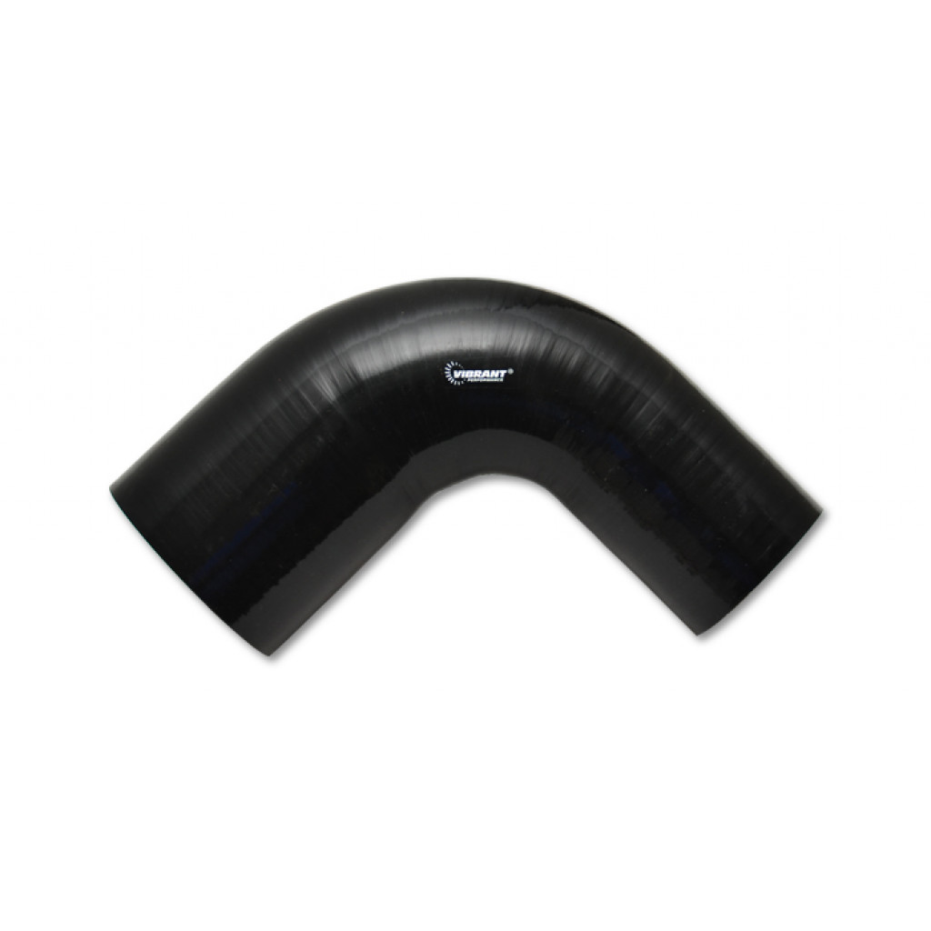 Vibrant For Long Gloss Black Silicone 90 Degree Transition Elbow - 1.25in ID | x 1.5in ID x 4in (TLX-vib19785-CL360A70)