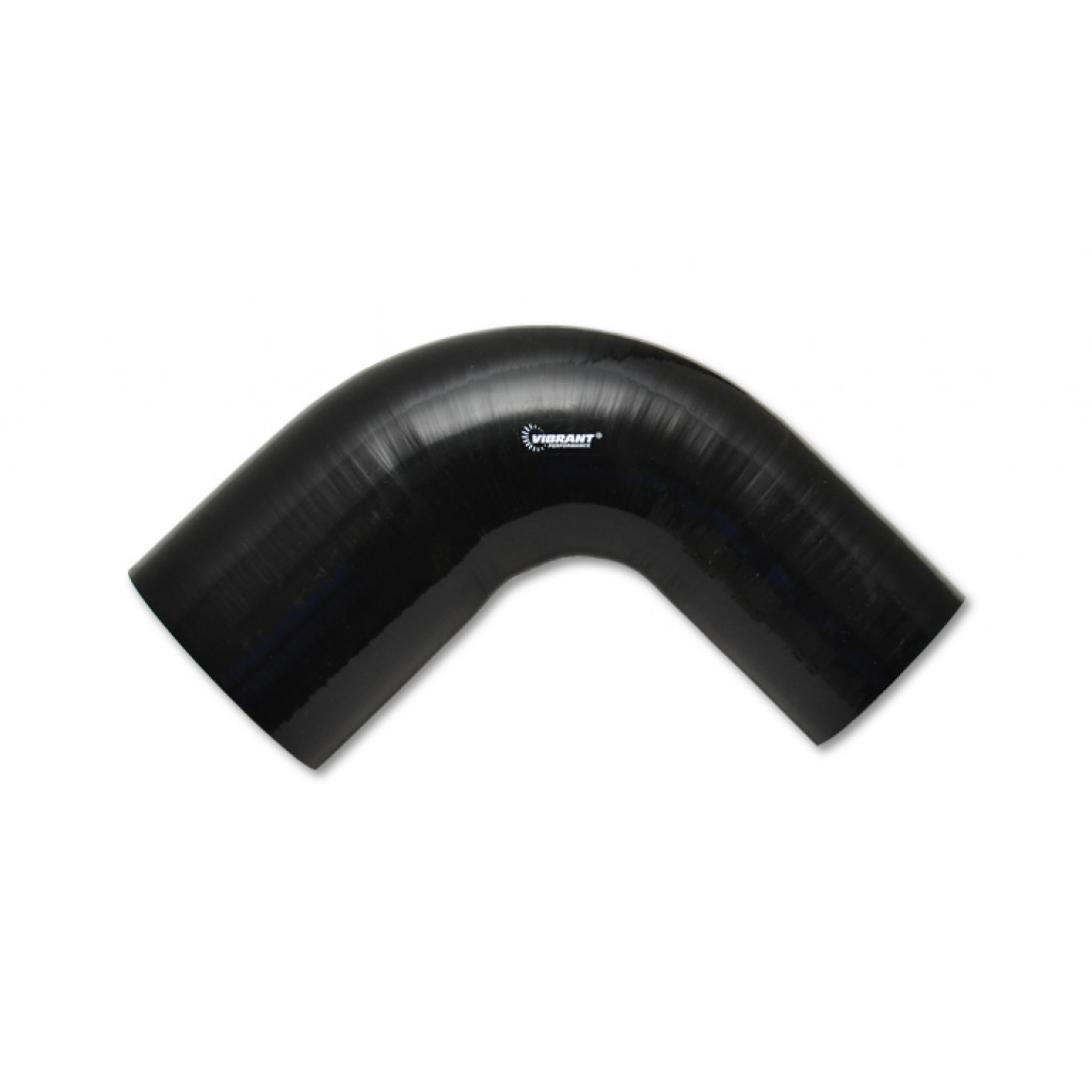 Vibrant For Long Gloss Black Silicone 90 Degree Transition Elbow - 3.5in ID | x 4in ID x 3.5in (TLX-vib19797-CL360A70)