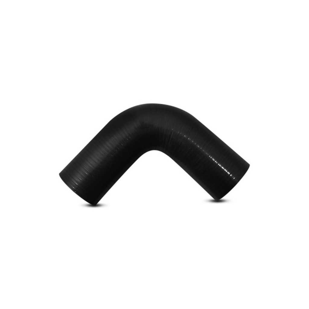 Vibrant For 4 Ply Reinforced Silicone Elbow Connector - 5in ID x 4in Leg (Black) | 90 Deg Elbow (TLX-vib2859-CL360A70)