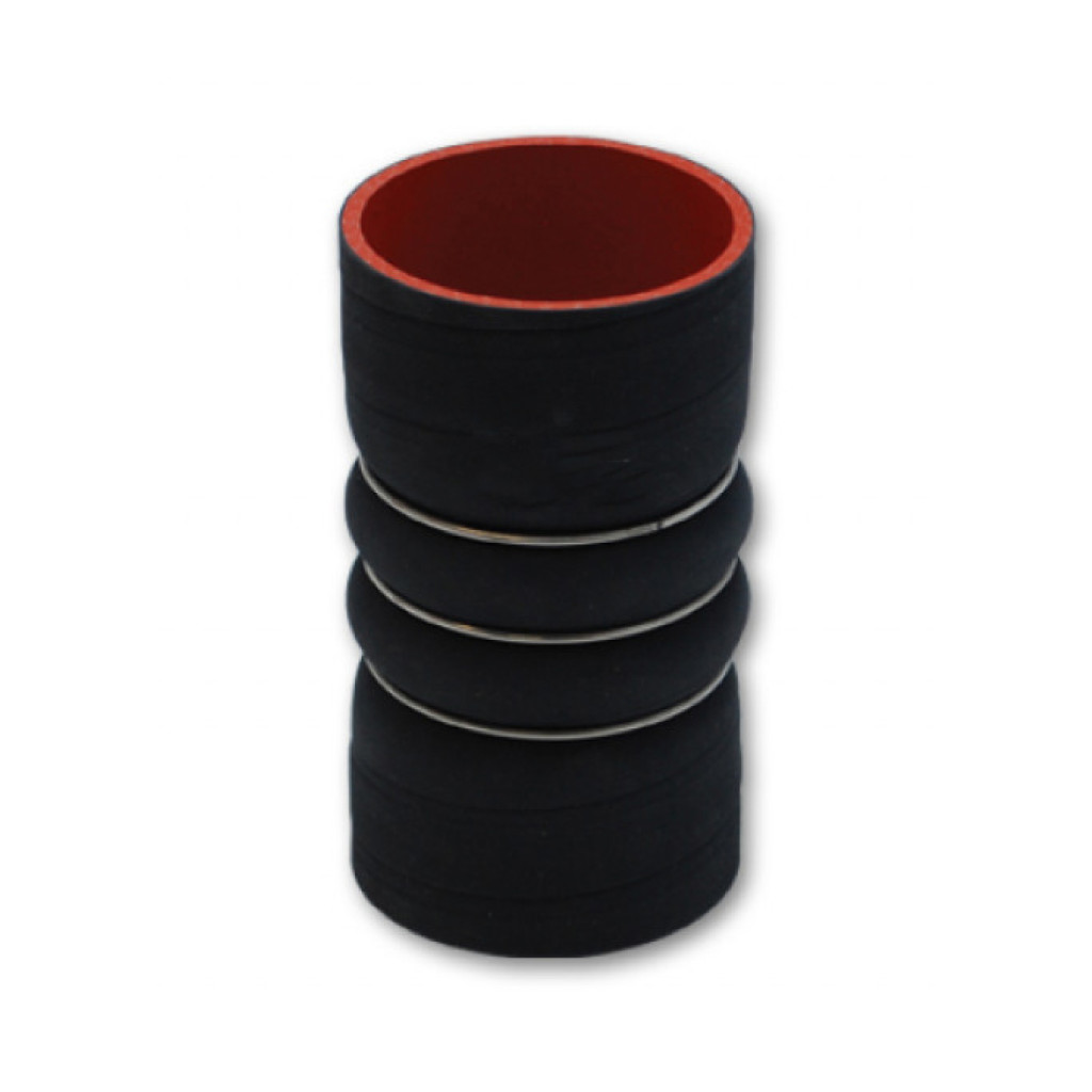 Vibrant For 4 Ply Aramid Reinf Silicone Hump Hose Connector - 3in ID x 6in Long | 3 Reinforcement Ring Matte Black (TLX-vib11820-CL360A70)