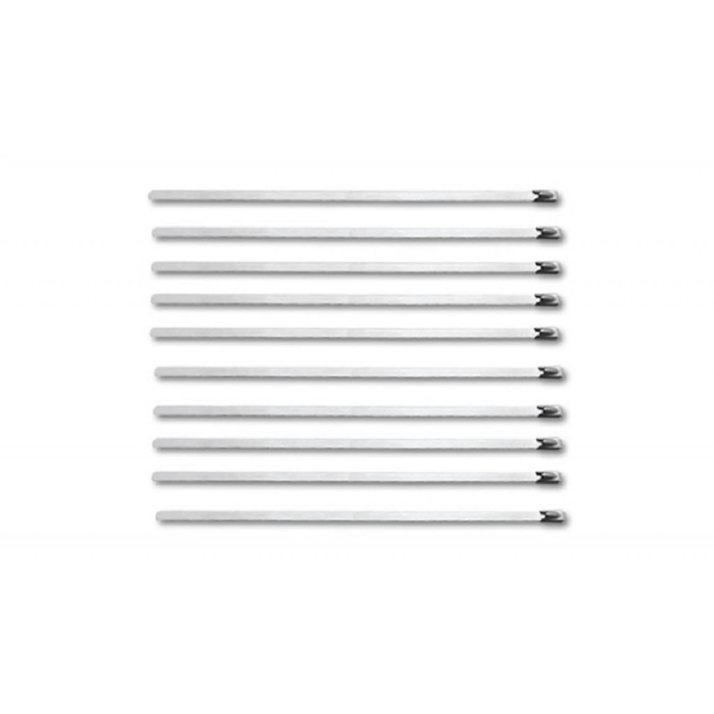 Vibrant Stainless Steel Cable Ties | 14.5in Long | 10 Cable Ties / Pack | (TLX-vib25898-CL360A70)