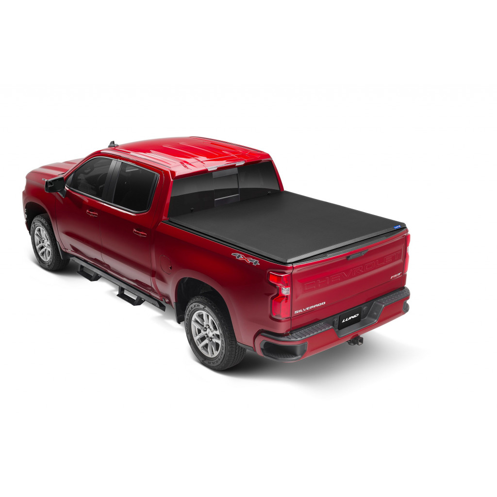 Lund Tri-Fold Tonneau Cover For Chevy Silverado 2500/3500 HD 2019 6.5ft Bed | Genesis Black (TLX-lnd950293-CL360A70)