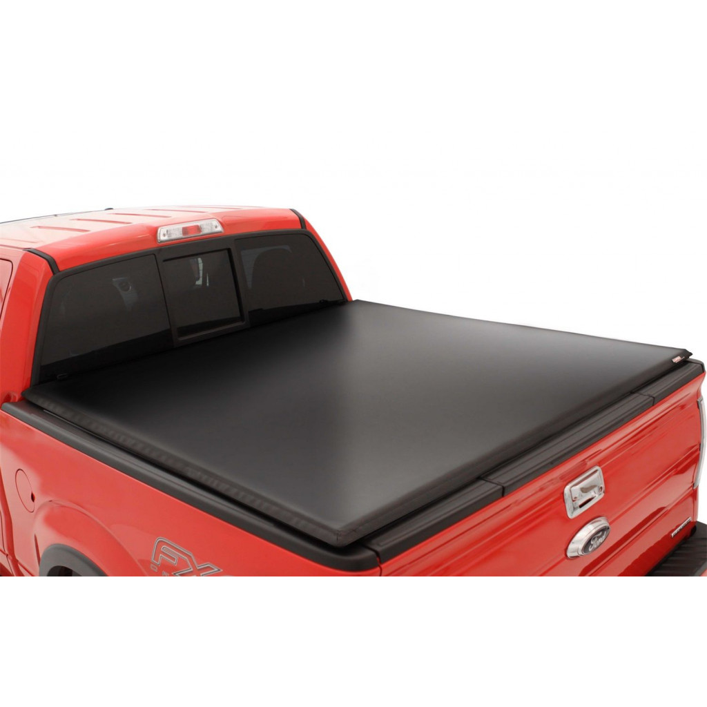 Lund Tri-Fold Tonneau Cover For GMC Canyon 2004-2021 (5ft. Bed) Genesis Black | (TLX-lnd95080-CL360A71)