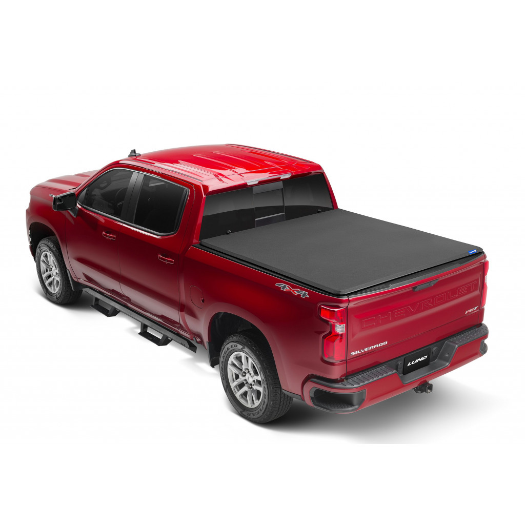 Lund Tonneau Cover For Chevy Silverado 2500 HD/3500 HD 2019 | Black | 6.5ft Bed | Genesis Elite Tri-Fold (TLX-lnd958293-CL360A71)