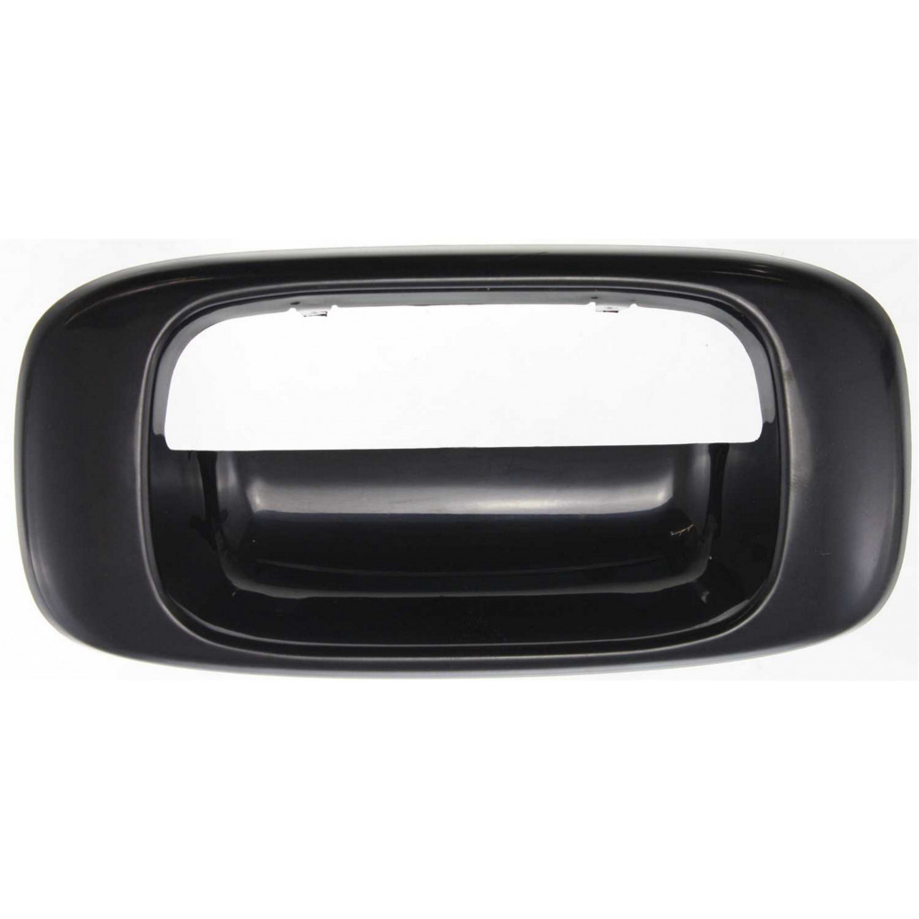 For GMC Sierra 1500 / 2500 HD Tailgate Handle Bezel 2001 02 03 04 05 2006 | Outside | Smooth Black | All Cab Types | Includes 2007 Classic | Plastic | GM1916109 | 15228541 (CLX-M0-USA-ARBC580715-CL360A73)