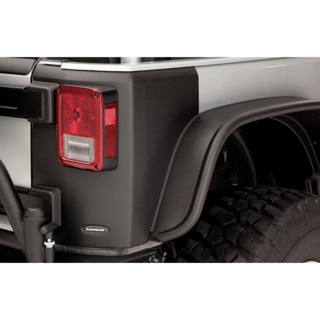 Bushwacker For Jeep Wrangler 2007-2017 Trail Armor Rear Corners | Black | (TLX-bus14009-CL360A70)