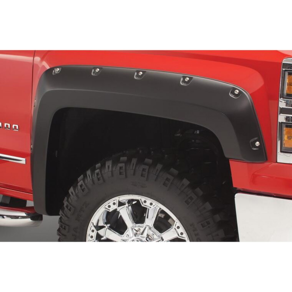 Bushwacker For Chevy Avalanche 1500 2003 2004 2005 2006 Flares - Black | Pocket Style 4pc w/out Body Hardware (TLX-bus40948-02-CL360A70)