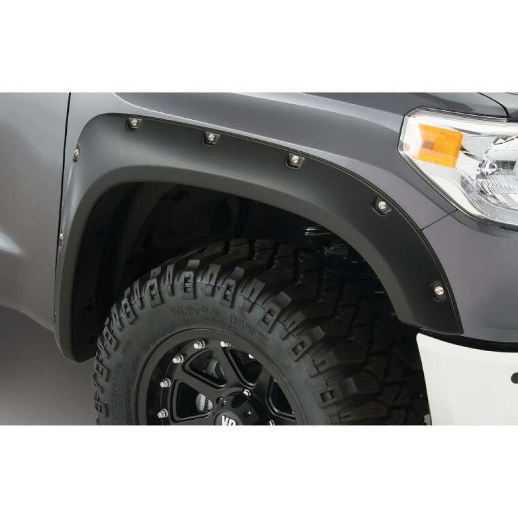 Bushwacker For Toyota Tundra 2014-2021 Fleetside Pocket Style Flare - Black | 4pc 66.7/78.7/97.6in Bed (TLX-bus30918-02-CL360A70)