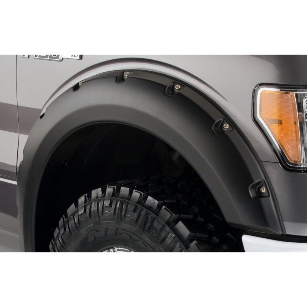 Bushwacker For Ford F-350 Super Duty 2008 2009 2010 Flares 2pc - Black | Pocket Style (TLX-bus20055-02-CL360A71)