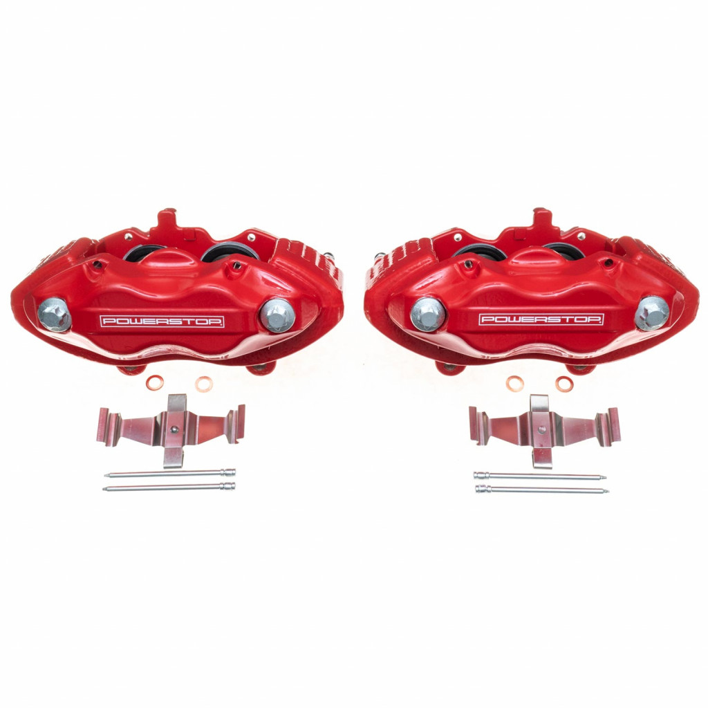 Power Stop 05-10 Chrysler 300 Front Red Calipers w/o Brackets - Pair (TLX-psbS5086-CL360A72)