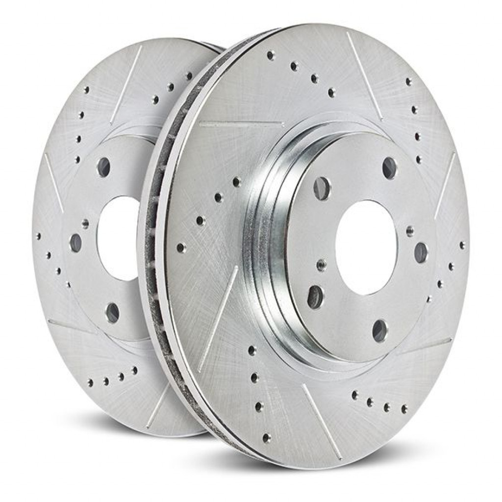 Power Stop 07-09 Chrysler Aspen Front Evolution Drilled & Slotted Rotors - Pair (TLX-psbAR8750XPR-CL360A71)