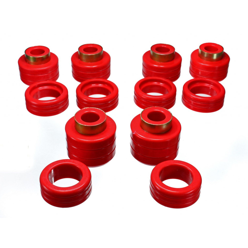 Energy Suspension For GMC C3500 1988-1993 Body Mounts 2WD/4WD - Red | (TLX-eng3.4123R-CL360A70)