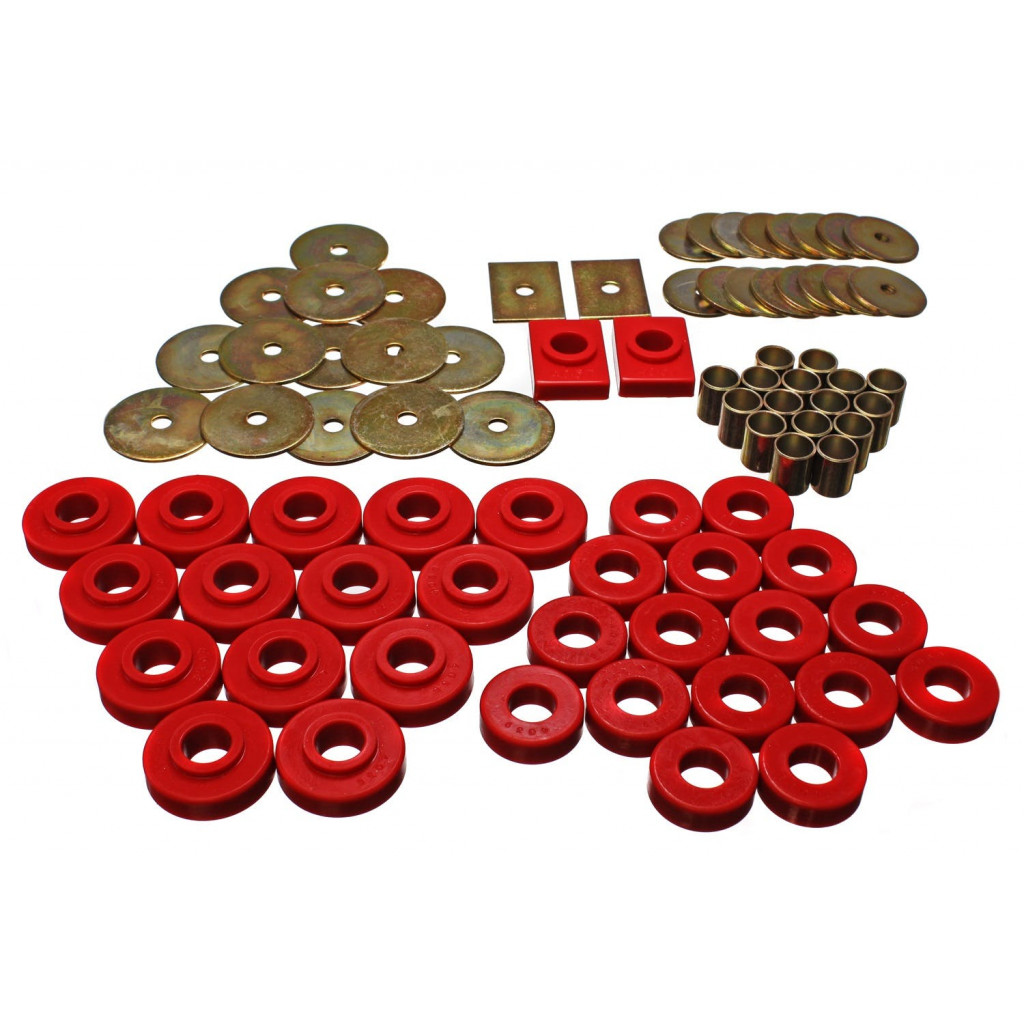 Energy Suspension For Chevy Bel Air 1955-1957 Body Mount Set - Red | (TLX-eng3.4120R-CL360A70)