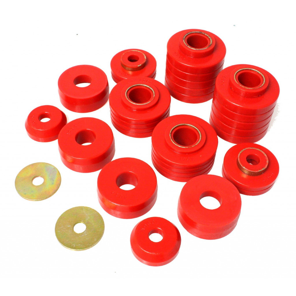 Energy Suspension For Ford F-250 HD 1997 Body Mount Set Red | (TLX-eng4.4107R-CL360A70)