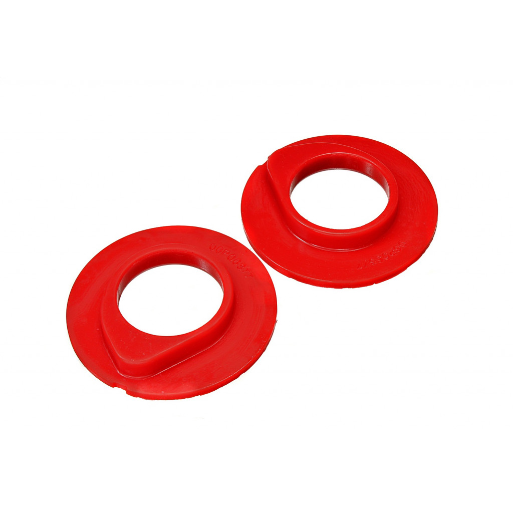 Energy Suspension For Ford Bronco 1990-1996 Front Coil Spring Isolator Set Red | (TLX-eng4.9108R-CL360A70)