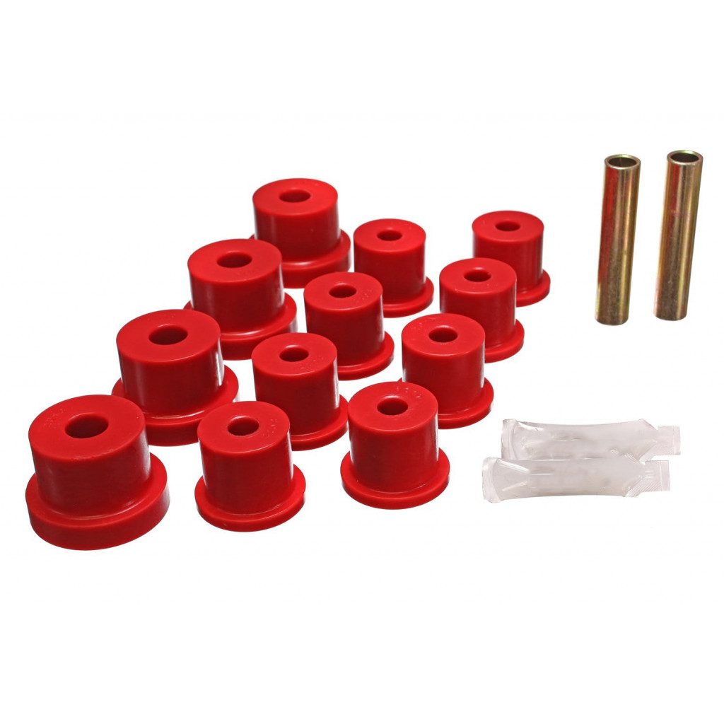 Energy Suspension For Chevy K2500/K3500 1988-1998 Mono Leaf Spring Bushings Red | (TLX-eng3.2122R-CL360A78)