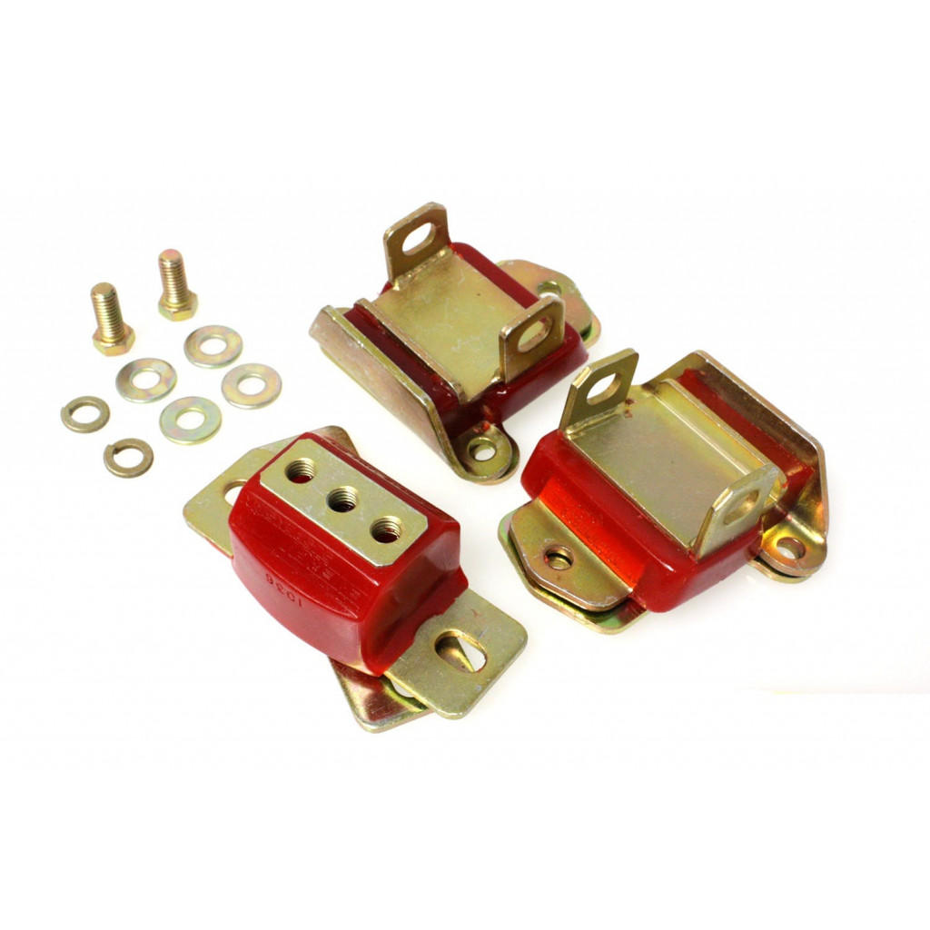 Energy Suspension For Chevy Corvette 1964-1982 Engine & 1 Trans Mount Set | Red (TLX-eng3.1120R-CL360A70)