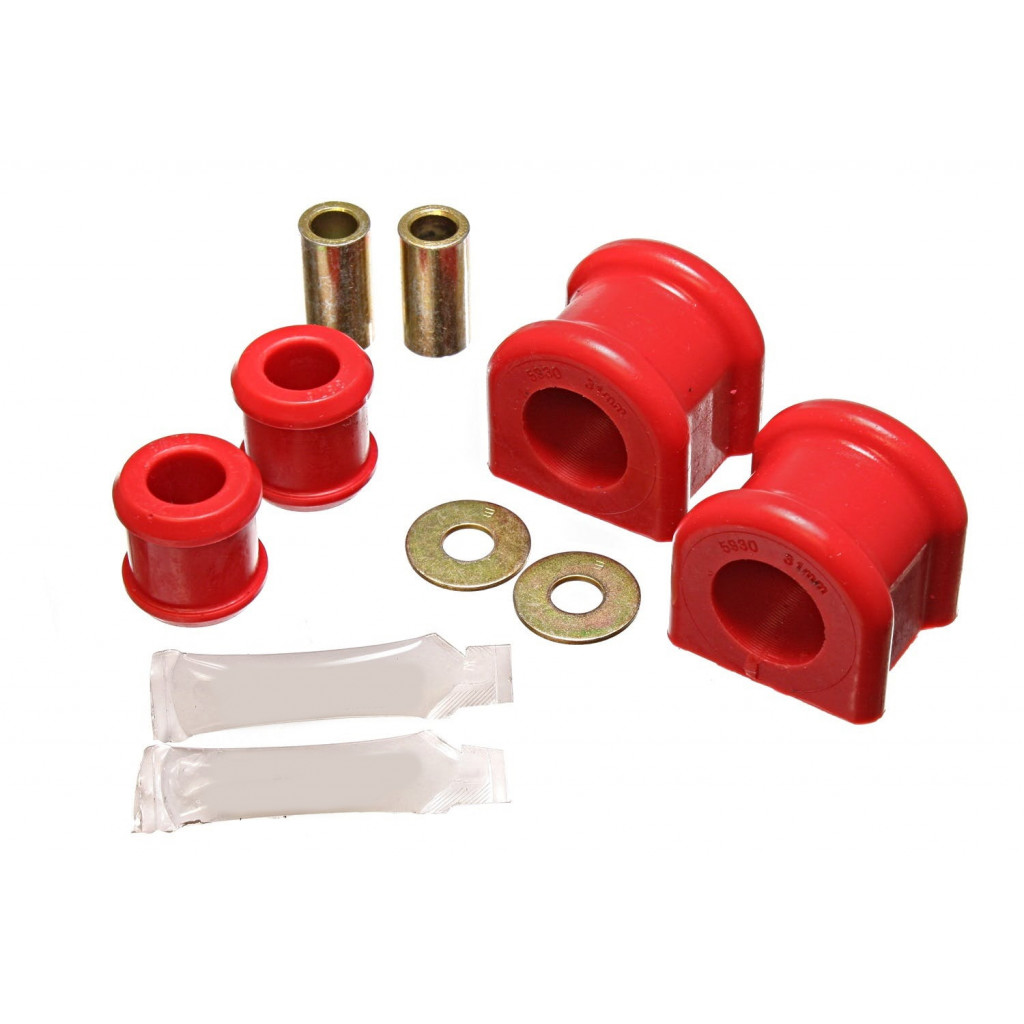 Energy Suspension For Jeep Wrangler 2007-2011 Sway Bar and Endlink Bushing Set | Red Front 31mm (TLX-eng2.5112R-CL360A70)