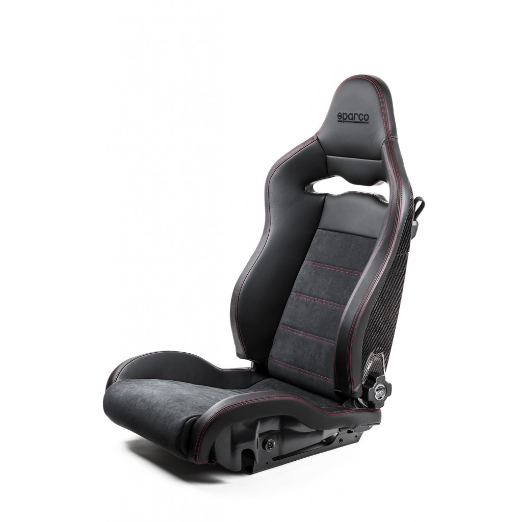 Sparco Seat SPX Special Edition Black/Red w/ Gloss Carbon Shell Right | (TLX-spa00974ZGLNRRSDX-CL360A70)