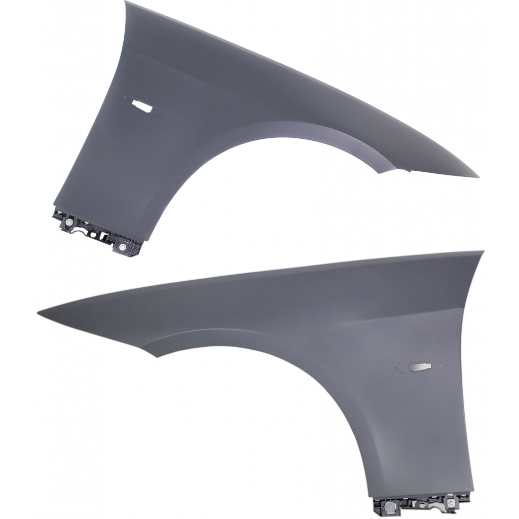 For BMW 335is Front Fender 2011 2012 2013 Driver and Passenger Side Pair / Set | Base | Replacement For BM1240142 + BM1241142 | 41357168987 + 41357168988 (PLX-M0-USA-REPB220112-CL360A7)