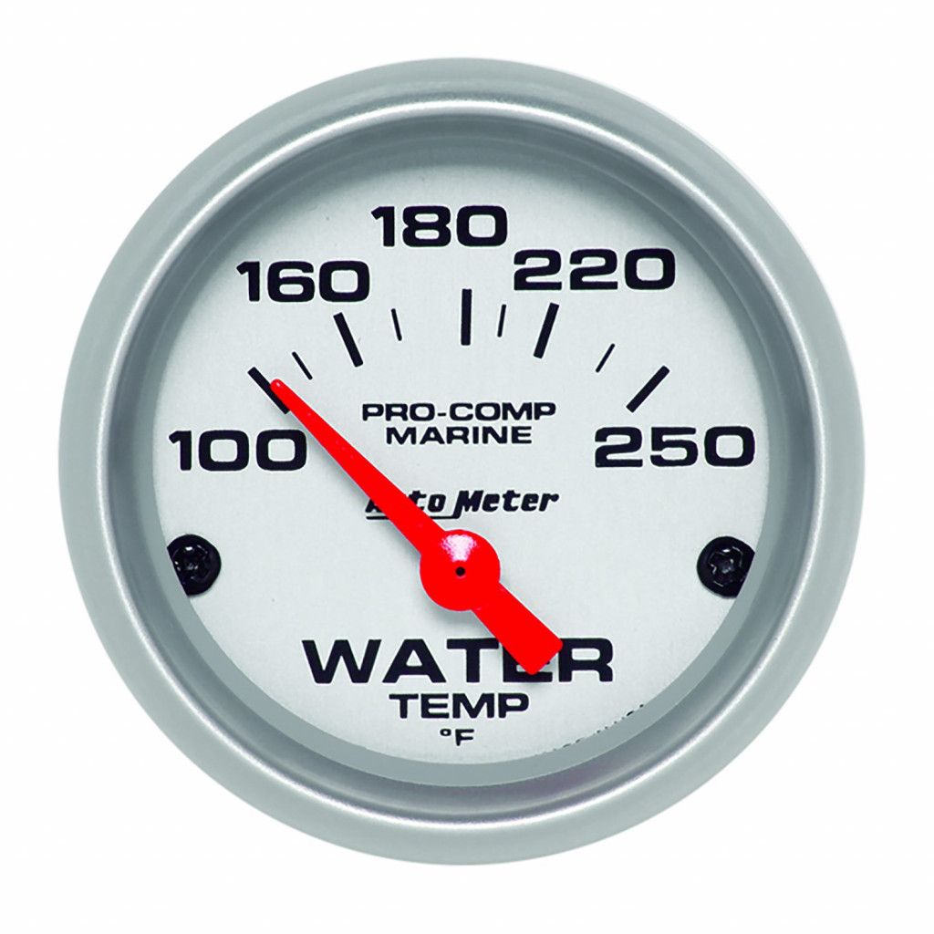 AutoMeter Water Temperature Gauge Electric Marine 2 1/6in | 100-200 Degree F (TLX-atm200762-33-CL360A70)