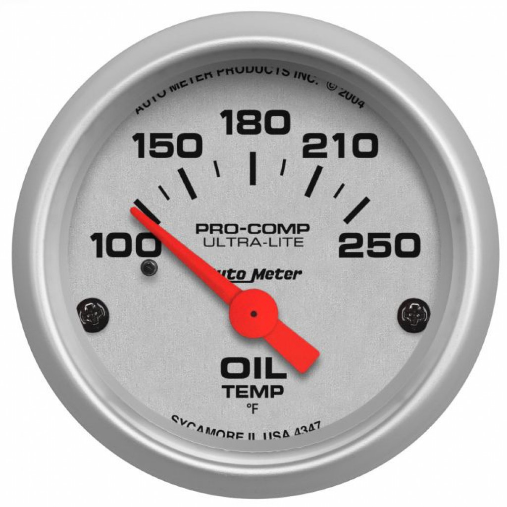 AutoMeter Gauge Oil Temperature Ultra-Lite 52mm 100-250 Deg F (TLX-atm4347-CL360A70)
