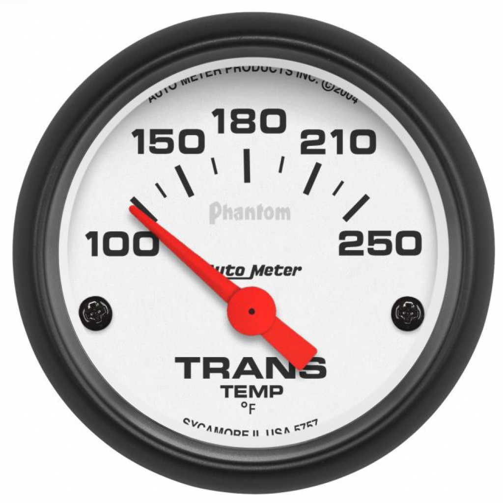 AutoMeter Transmission Temperature Gauge Phantom 52mm Short Sweep Electronic | 100-250 Deg F (TLX-atm5757-CL360A70)