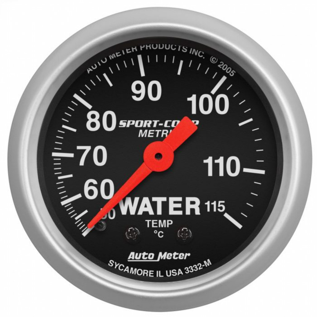 AutoMeter Sport-Comp Water Temperature Mechanical Metric 50-115 degrees C | 2in (TLX-atm3332-M-CL360A70)