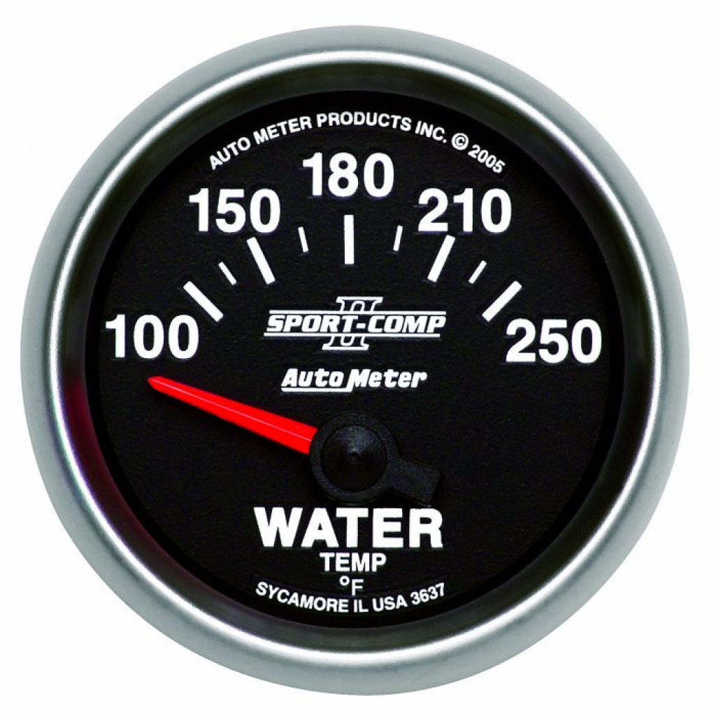 AutoMeter Sport-Comp II Water Temperature Gauge Short Sweep Electronic (TLX-atm3637-CL360A70)