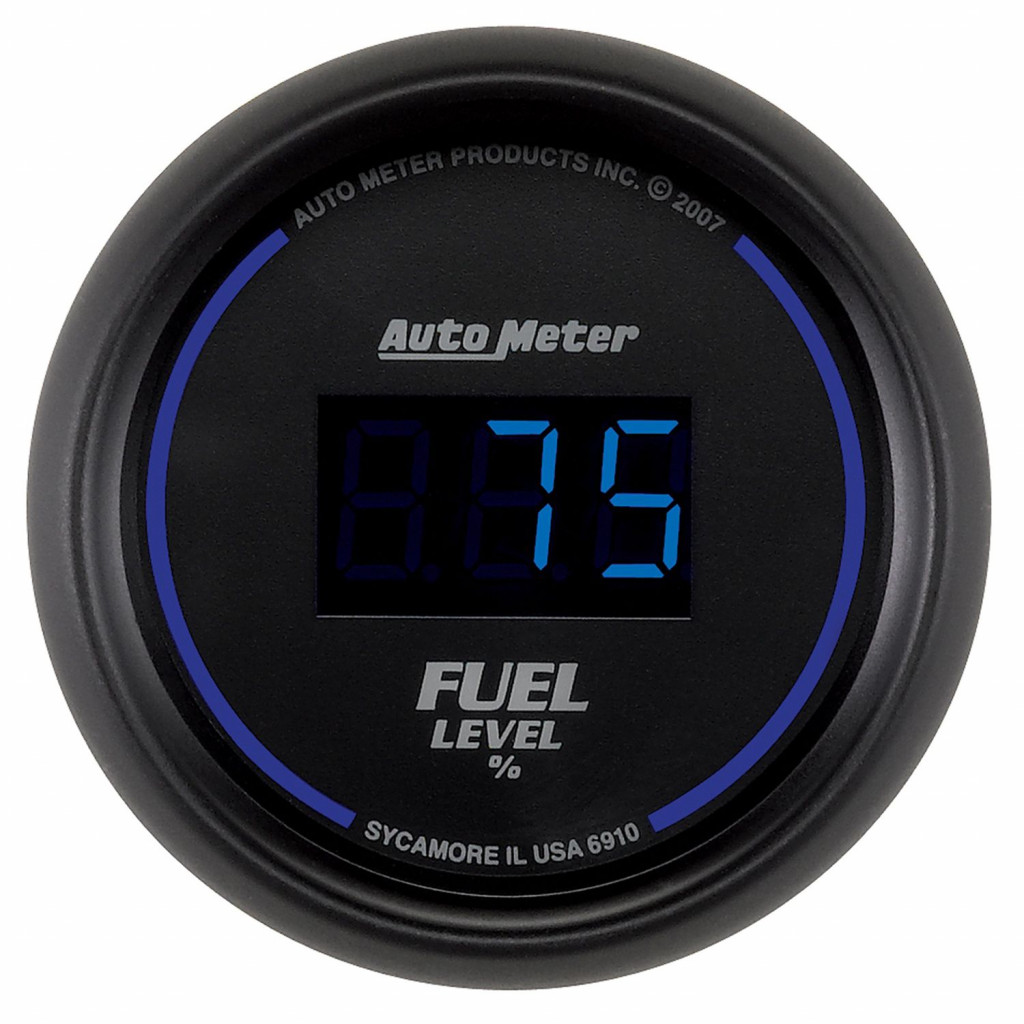 AutoMeter Fuel Level Gauge Programmable 52.4mm Cobalt Digital Black (TLX-atm6910-CL360A70)