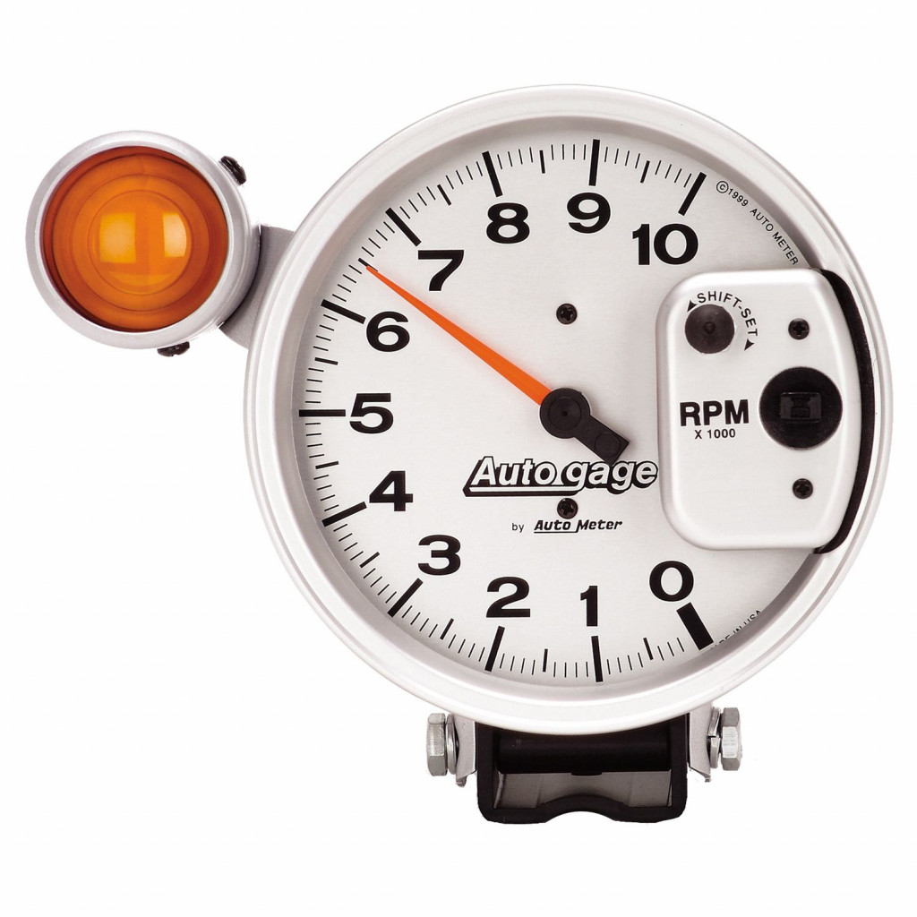 AutoMeter Pedestal Tachometer 5 inch 10,000 RPM Shift Lite Auto Gage (TLX-atm233911-CL360A70)